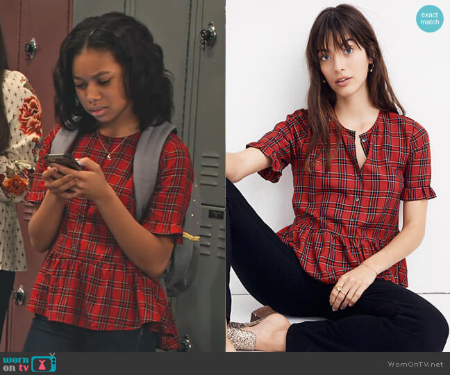 Studio Ruffle-Hem Top by Madewell worn by Becky (Kyla-Drew) on No Good Nick