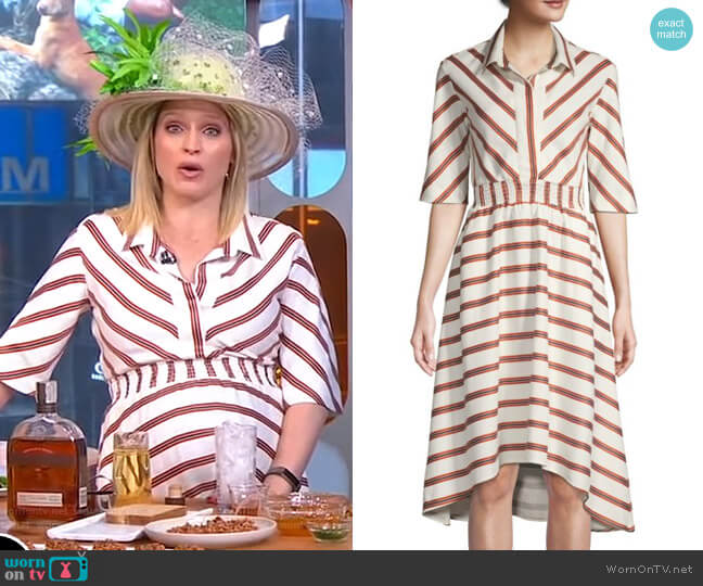 Romala Dress by Maje worn by Sara Haines on Good Morning America