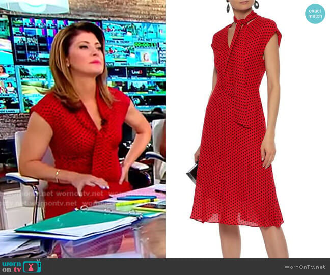 Gabby Dress by Milly worn by Norah O'Donnell on CBS Mornings