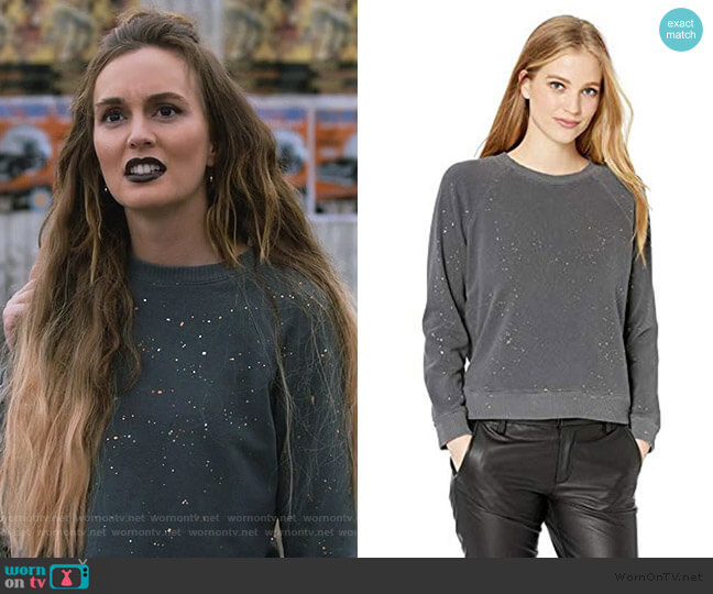 Splatter Print Pullover by Monrow worn by Angie (Leighton Meester) on Single Parents