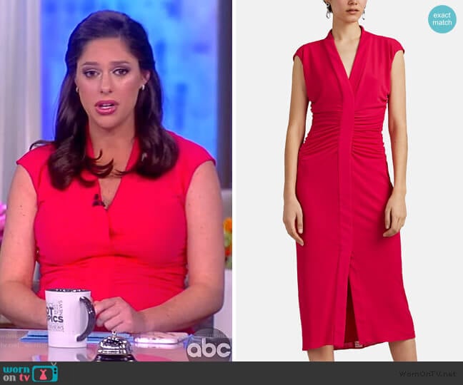 Ruched Jersey Midi-Dress by Narciso Rodriguez worn by Abby Huntsman on The View