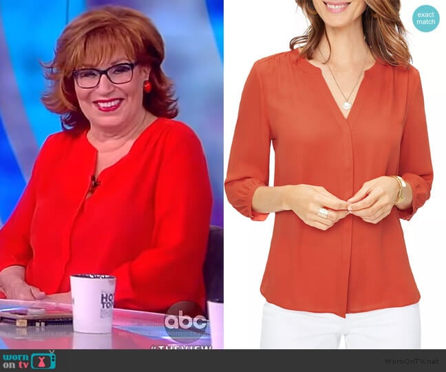 Pintuck-Back Blouse by NYDJ worn by Joy Behar on The View