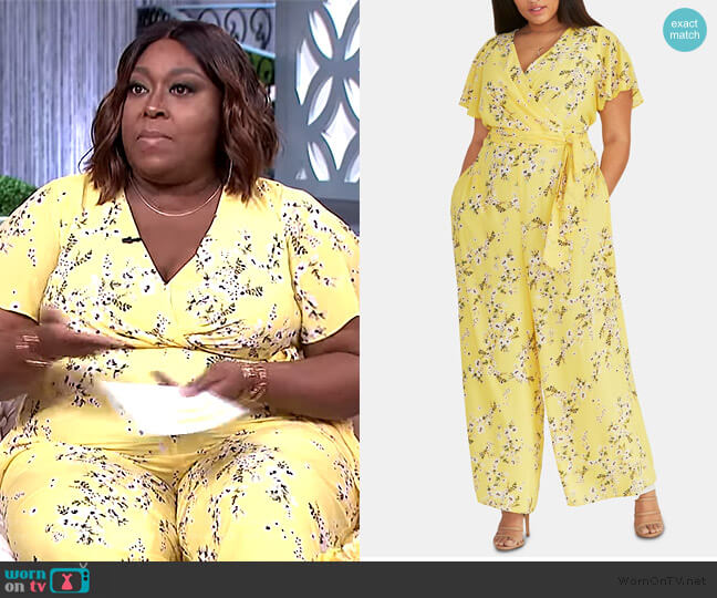 WornOnTV: Loni’s yellow floral print jumpsuit on The Real | Loni Love ...