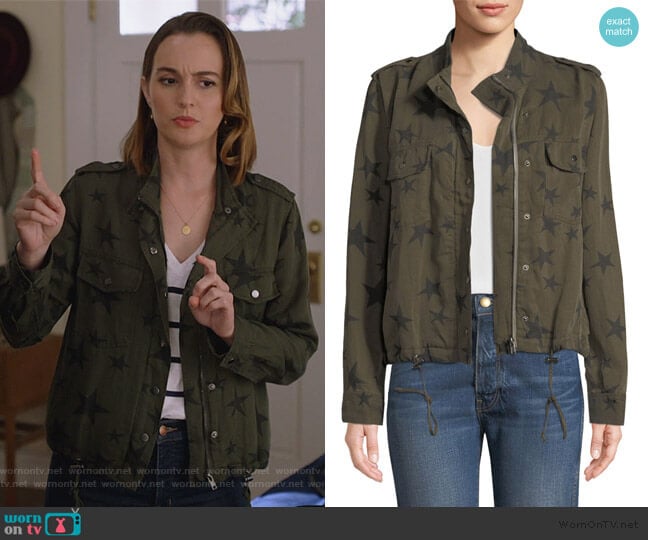 Collins Star-Print Utility Jacket by Rails worn by Angie (Leighton Meester) on Single Parents