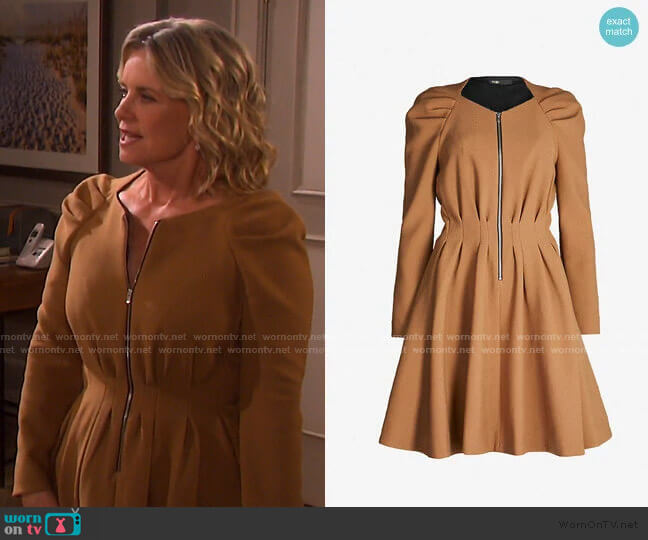 WornOnTV: Kayla’s tan zip-front dress on Days of our Lives | Mary Beth ...