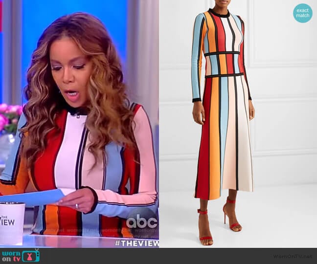 WornOnTV: Sunny’s striped midi dress on The View | Sunny Hostin ...