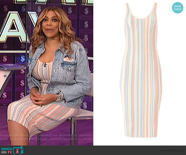 Pastel Rakel Dress by Ronny Kobo worn by Wendy Williams on The Wendy Williams Show