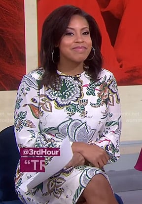 Sheinelle’s white floral dress on Today