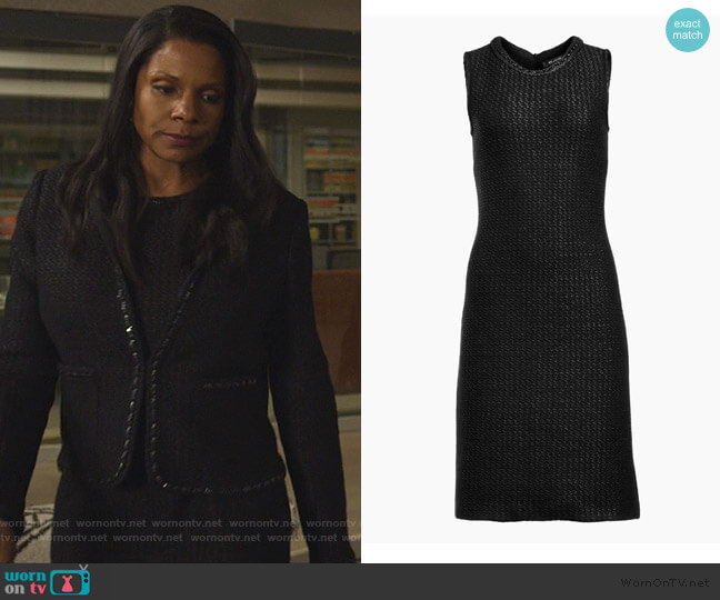 Adina Knit Dress by St. John worn by Liz Reddick-Lawrence (Audra McDonald) on The Good Fight