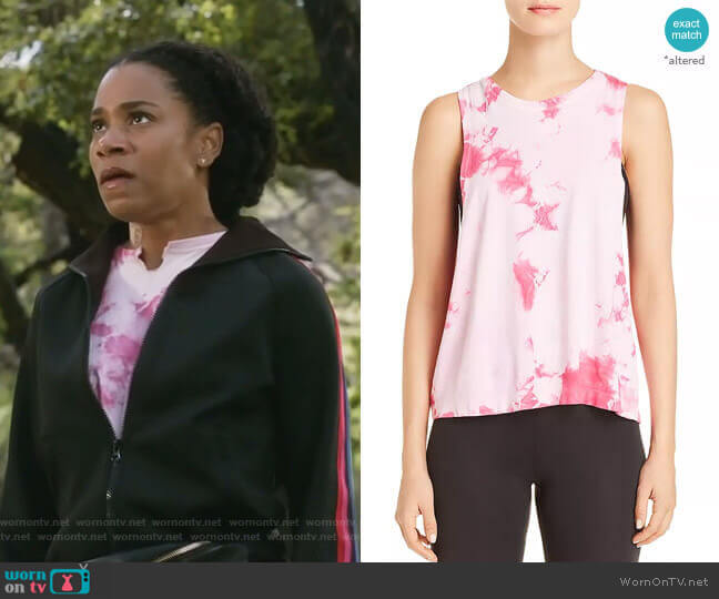 Supernova Tie-Dye Muscle Tank by Spiritual Gangster worn by Maggie Pierce (Kelly McCreary) on Greys Anatomy