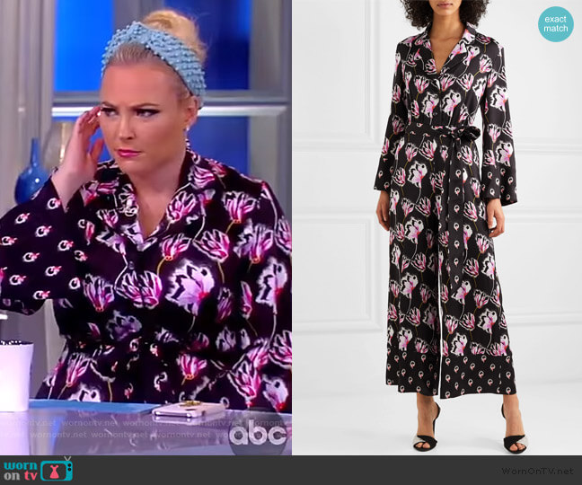 WornOnTV: Meghan’s black floral jumpsuit on The View | Meghan McCain ...