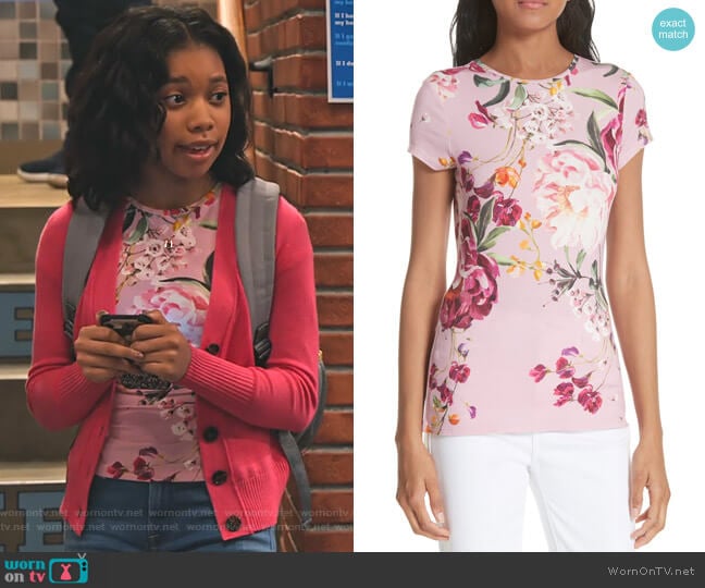 Evaai Serenity Tee by Ted Baker worn by Becky (Kyla-Drew) on No Good Nick