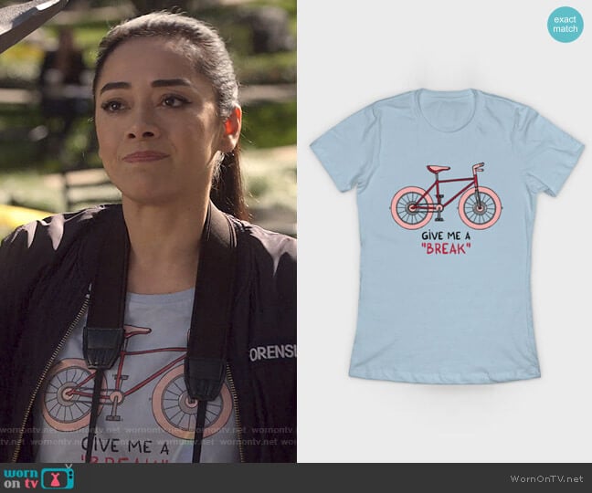 Give me a break T-Shirt by adrianserghie at Teepublic  worn by Ella Lopez (Aimee Garcia) on Lucifer