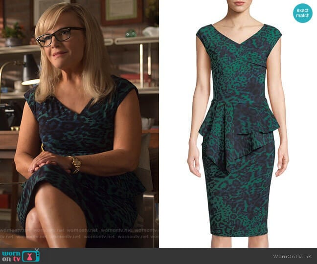 Tini Dress by Chiara Boni La Petite Robe worn by Linda Martin (Rachael Harris) on Lucifer