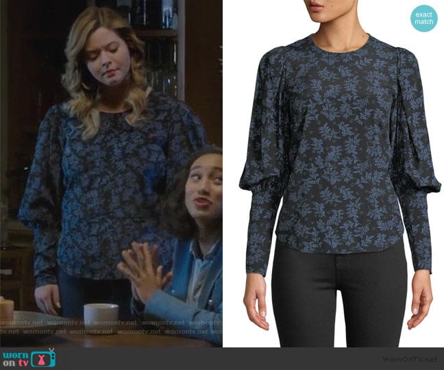 Clarke Top by Veronica Beard worn by Alison DiLaurentis (Sasha Pieterse) on Pretty Little Liars The Perfectionists