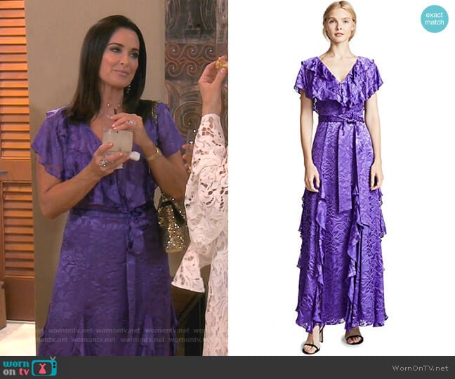 Tessa Dress by Alice + Olivia worn by Kyle Richards on The Real Housewives of Beverly Hills