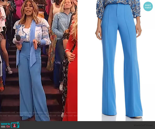 WornOnTV: Wendy’s blue tie neck blouse and pants on The Wendy Williams ...