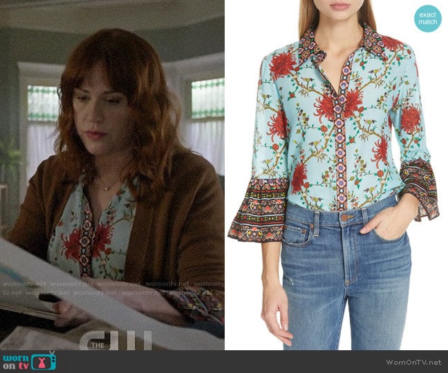 Alice + Olivia Rana Blouse worn by Mary Andrews (Molly Ringwald) on Riverdale