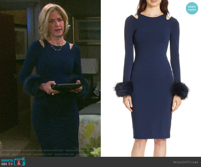 Alice + Olivia Tabitha Dress worn by Eve Donovan (Kassie DePaiva) on Days of our Lives