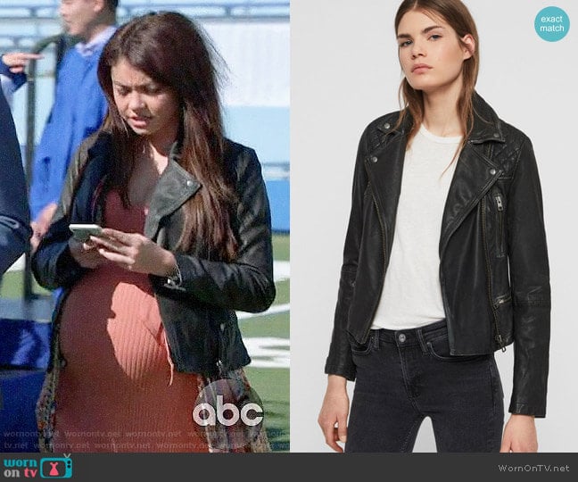 All Saints Cargo Leather Biker Jacket worn by Haley Dunphy (Sarah Hyland) on Modern Family