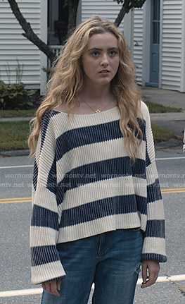 Allie's blue and white striped sweater