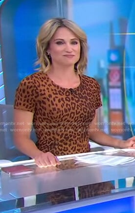 Amy’s leopard print dress on Good Morning America