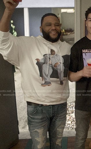 Andre's Notorious B.I.G. hoodie on Black-ish