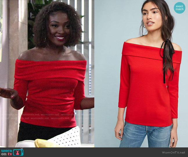 Anthropologie Rosiers Top worn by Ana Hamilton (Loren Lott) on The Young and the Restless