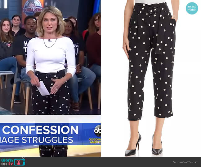 WornOnTV: Amy’s black polka dot pants on Good Morning America | Amy ...