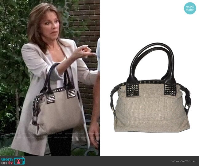 Armani Exchange Studded Bag worn by Alexis Davis (Nancy Lee Grahn) on General Hospital