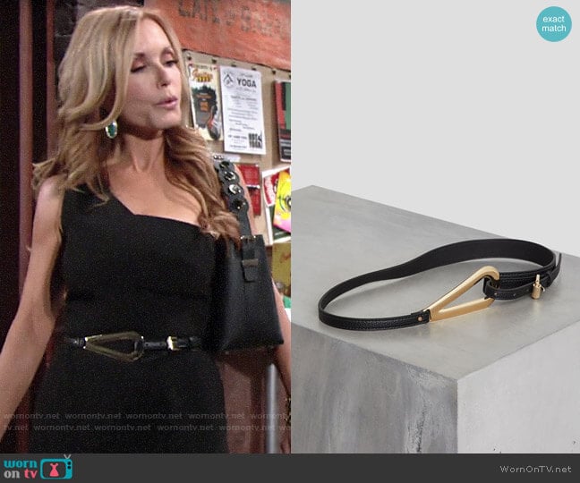 Bcbgmaxazria Faux Leather Pullback Belt worn by Lauren Fenmore (Tracey Bregman) on The Young and the Restless