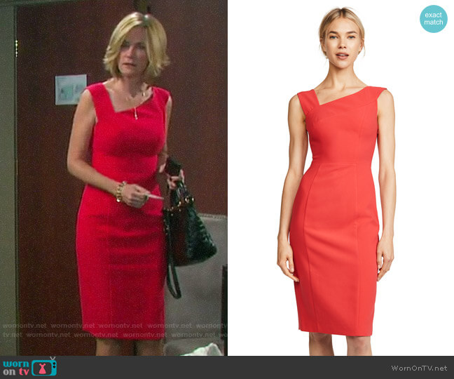 Black Halo Maven Dress worn by Eve Donovan (Kassie DePaiva) on Days of our Lives