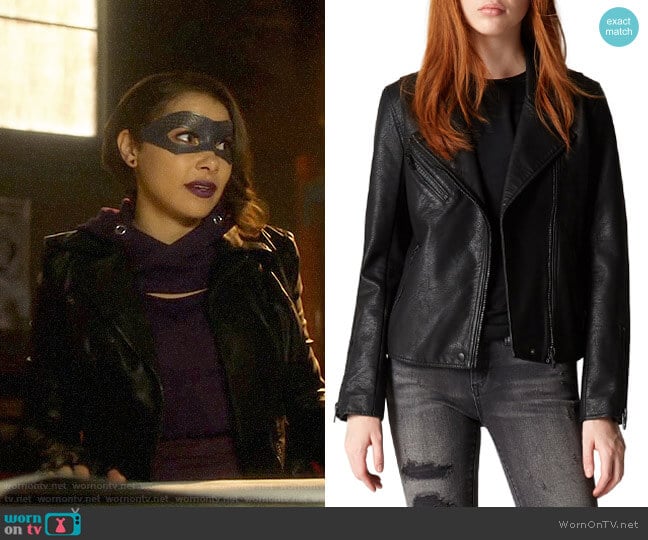 Blank NYC Leather Jacket worn by Nora West-Allen (Jessica Parker Kennedy) on The Flash