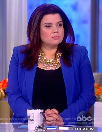 Ana’s blue single breasted blazer on The View