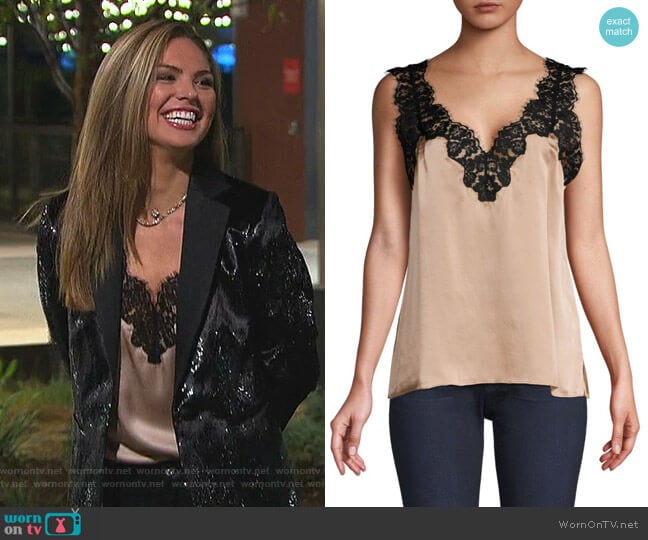 WornOnTV Hannah s lace trim top and sequin blazer on The