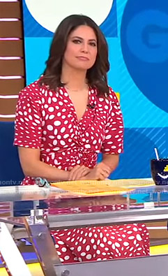 Cecilia’s pink dotted dress on Good Morning America