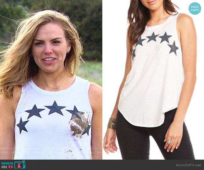 Arc de Star Graphic Tank by Chaser worn by Hannah Brown on The Bachelorette