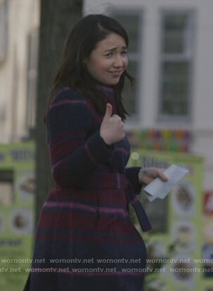 Marissa’s check coat by The Good Fight on The Good Fight