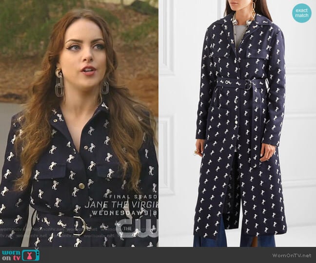 Little Horses Coat by Chloe worn by Fallon Carrington (Elizabeth Gillies) on Dynasty