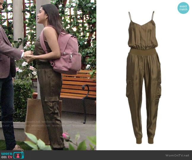 Cinq A Sept Amia Jumpsuit worn by Lola Rosales (Sasha Calle) on The Young and the Restless