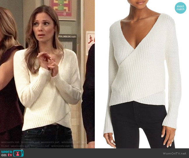 WornOnTV: Kim’s white crossover sweater on General Hospital | Tamara ...