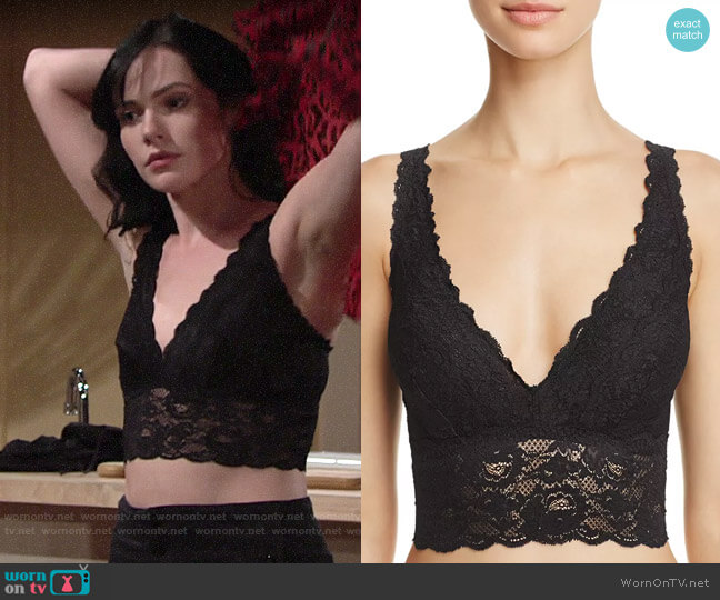 Cosabella Never Say Never Plungie Longline Bralette worn by Tessa Porter (Cait Fairbanks) on The Young & the Restless