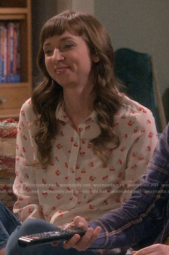 Denise’s cherry print shirt on The Big Bang Theory