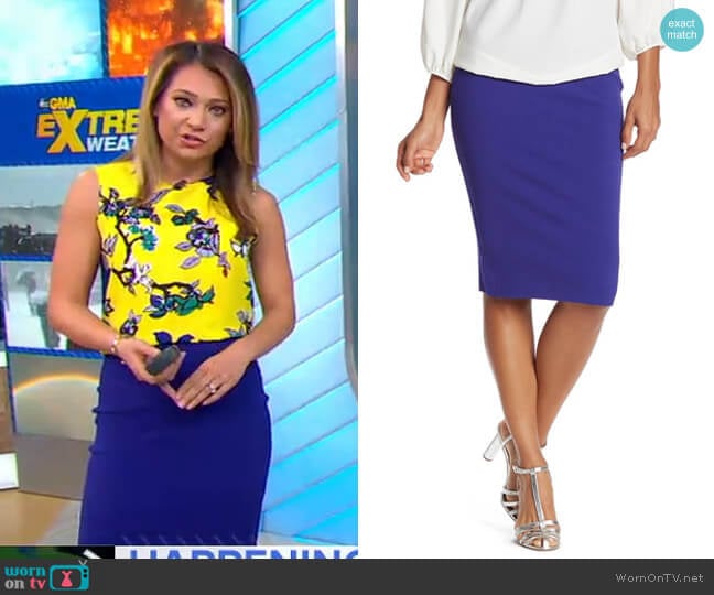 Ada Sweater Skirt by Diane von Furstenberg worn by Ginger Zee on Good Morning America