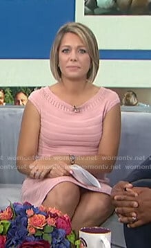 Dylan’s pink striped knit dress on Today