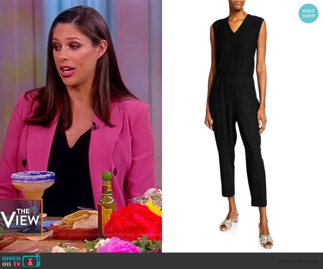 V-Neck Sleeveless Straight-Leg Jumpsuit by Eileen Fisher worn by Abby Huntsman on The View