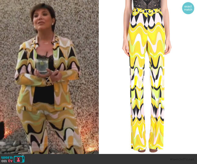 Casual Pants by Emilio Pucci worn by Kris Jenner on Keeping Up with the Kardashians