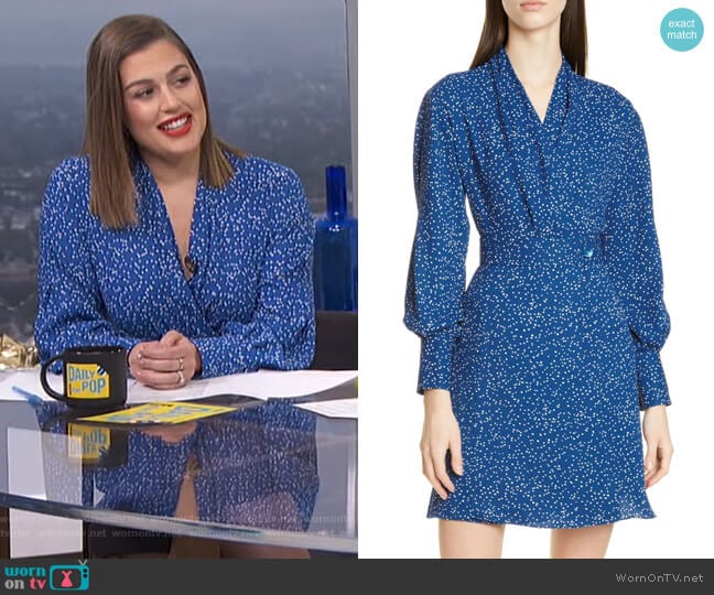 Fanetta Dress by Equipment worn by Carissa Loethen Culiner on E! News