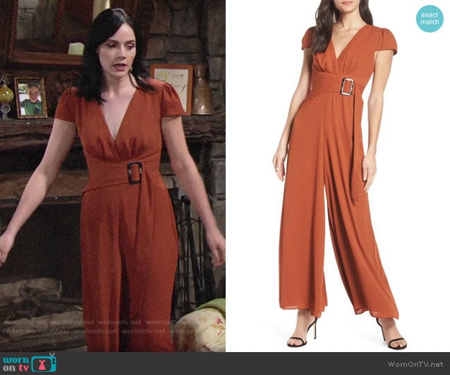 Fame & Partners Posie Jumpsuit worn by Tessa Porter (Cait Fairbanks) on The Young and the Restless