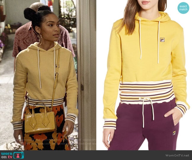 Fila Bailey Hoodie worn by Zoey Johnson (Yara Shahidi) on Black-ish